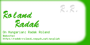 roland radak business card